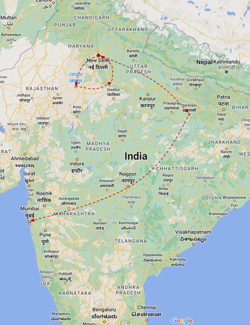 Golden Triangle with Varanasi and Mumbai